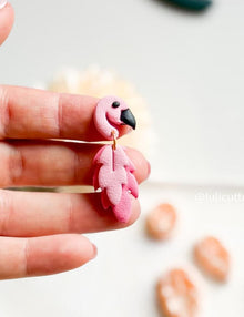 Flamingo Polymer Clay Cutter Set 3 Piece Bird Earring Cutter with Wing Details