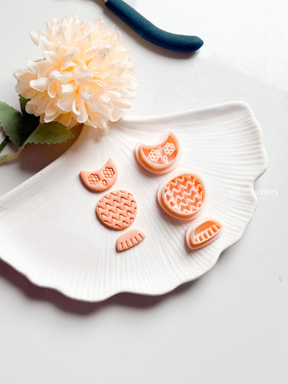 Owl Earring Cutter Set: 3-Piece Layered Polymer Clay Jewelry