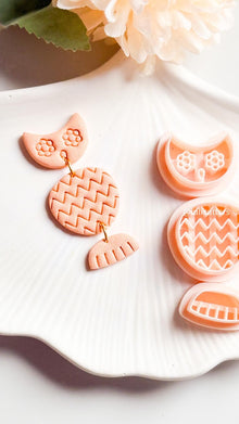 Owl Earring Cutter Set: 3-Piece Layered Polymer Clay Jewelry