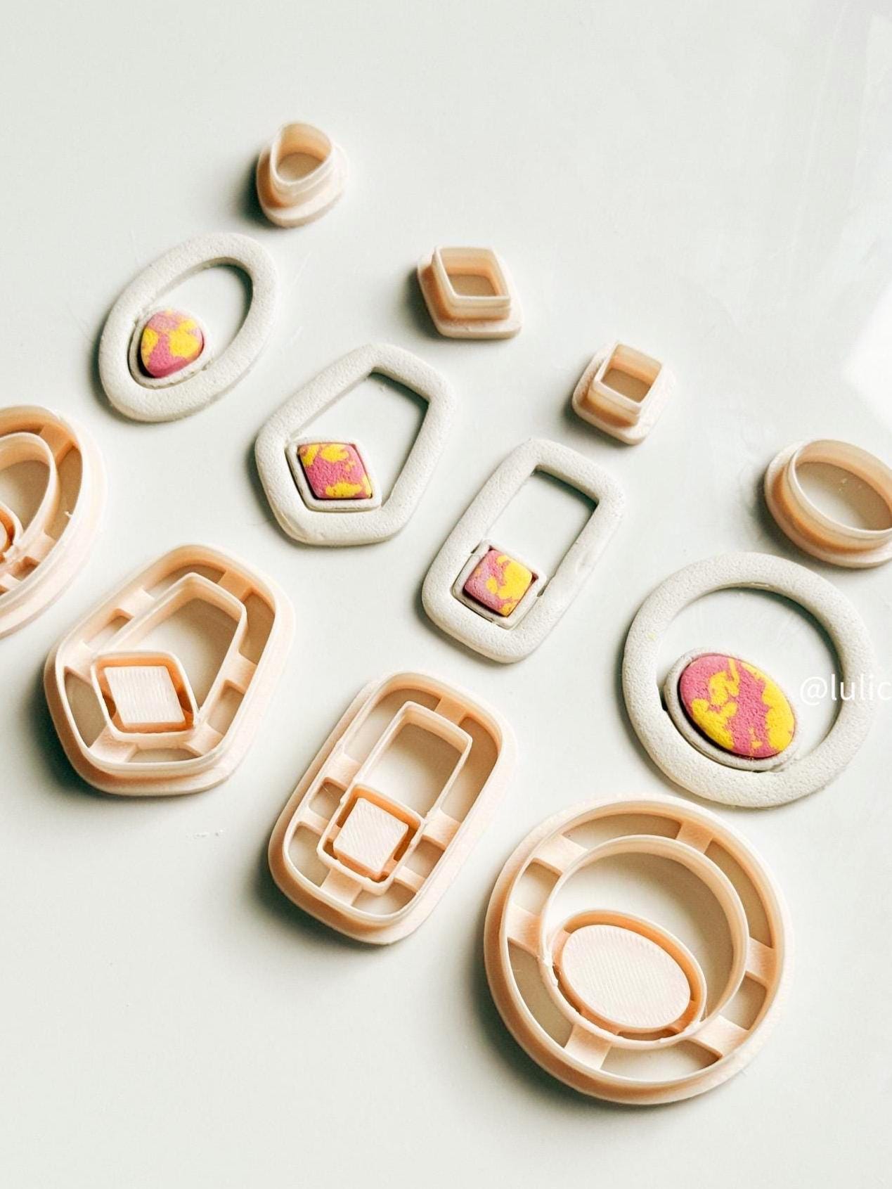 Bezel Earring Cutters: Polymer Clay Jewelry Making, 30-50mm
