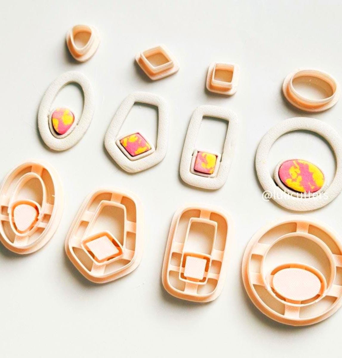 Bezel Earring Cutters: Polymer Clay Jewelry Making, 30-50mm