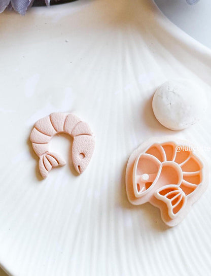 Shrimp Polymer Clay Earring Cutter: Sea-Inspired Design