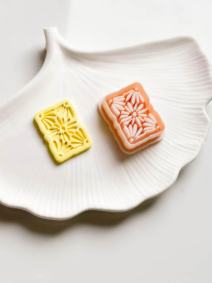 Floral Frame Earring Cutter Daisy Pattern, 30mm or 35mm Options