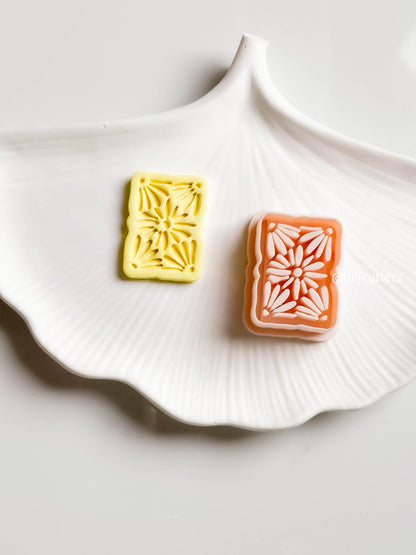 Floral Frame Earring Cutter Daisy Pattern, 30mm or 35mm Options