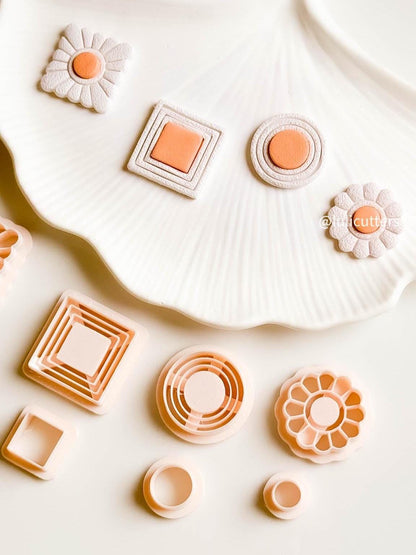 Bezel Frame Clay Earring Cutter Set 4 Unique Shapes, Single or as Bundle