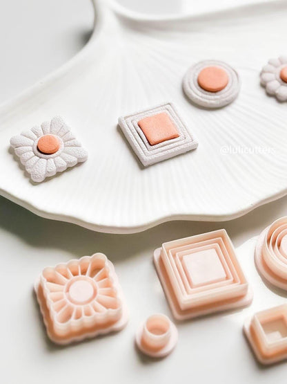 Bezel Frame Clay Earring Cutter Set 4 Unique Shapes, Single or as Bundle