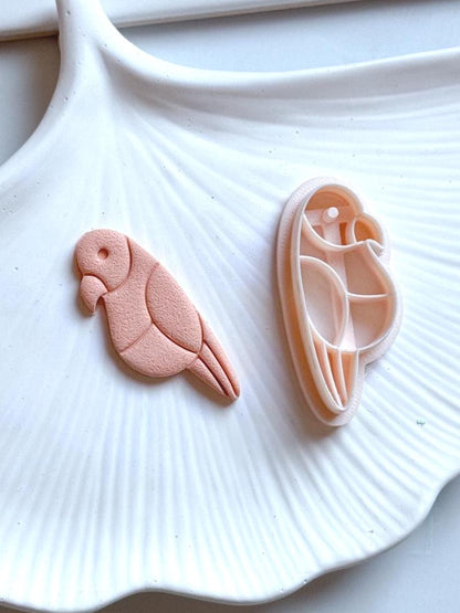 Tropical Parrot Polymer Clay Cutter Imprint for Jungle or Beach Vibes