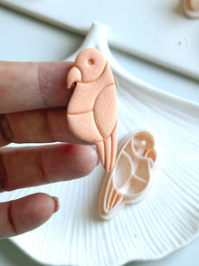 Tropical Parrot Polymer Clay Cutter Imprint for Jungle or Beach Vibes