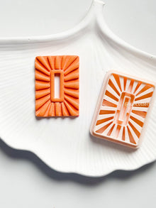 Sunburst Rectangle Clay Cutter: Imprint Earring Tool