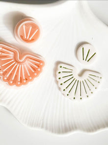 Boho Mediterranean Scalloped Clay Cutter Set Tribal-Inspired Arch Design - 2 size options