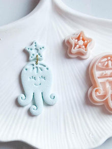 Smiley Octopus & Starfish Clay Cutter Set: Under the Sea Earring Tool