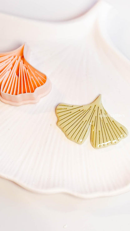 Ginkgo Leaf Clay Cutter: Veined Botanical Imprint (35mm & 40mm)
