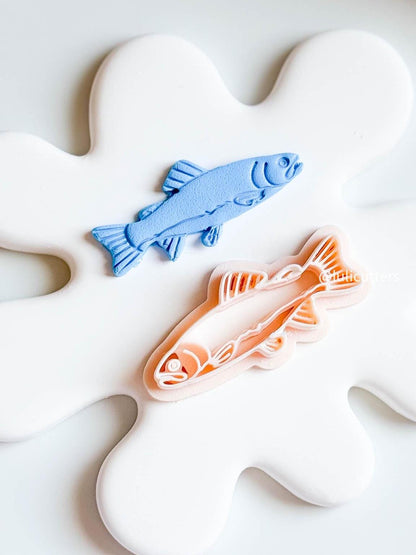 Detailed Fish Clay Cutter: Ocean Animal Polymer Clay Tool