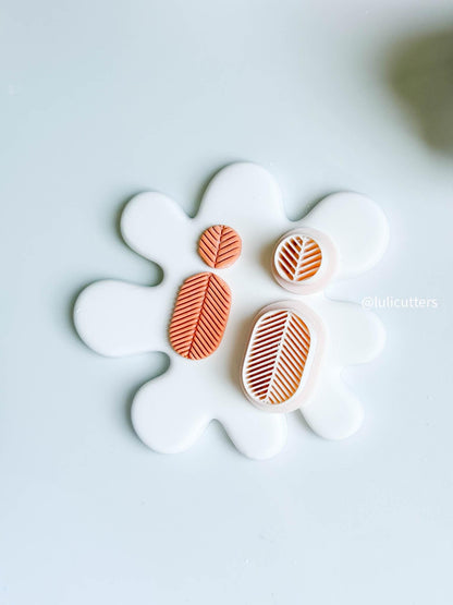 Lined Texture Clay Earring Cutter Set: Modern Polymer Clay Tool