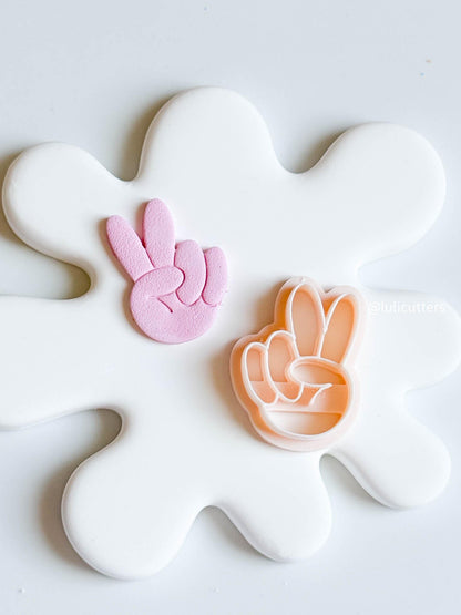 Peace Sign Clay Cutter: Imprint Earring Tool