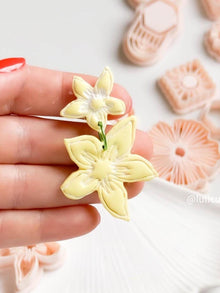 Lemon Blossom Polymer Clay Cutter Floral Imprint in 35, 40, 45 and 50mm Sizes