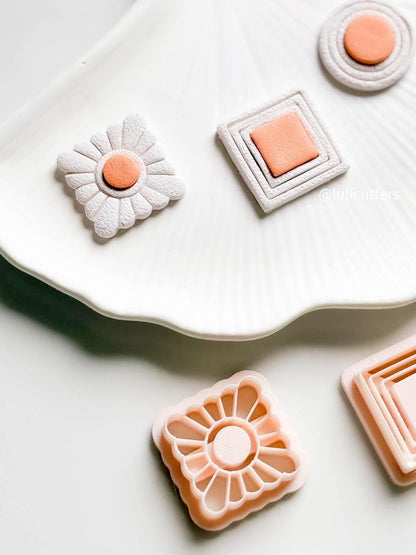 Bezel Frame Clay Earring Cutter Set 4 Unique Shapes, Single or as Bundle