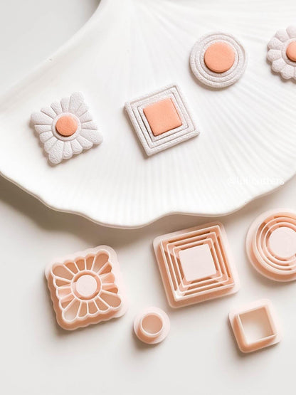 Bezel Frame Clay Earring Cutter Set 4 Unique Shapes, Single or as Bundle