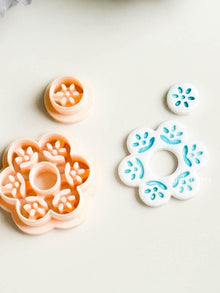 Azulejo Style Clay Cutter Set: Ceramic Pattern Earring Cutters