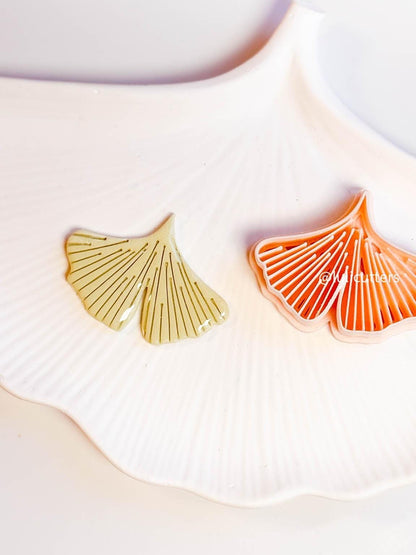 Ginkgo Leaf Clay Cutter: Veined Botanical Imprint (35mm & 40mm)