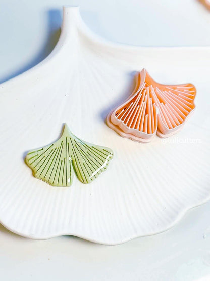 Ginkgo Leaf Clay Cutter: Veined Botanical Imprint (35mm & 40mm)