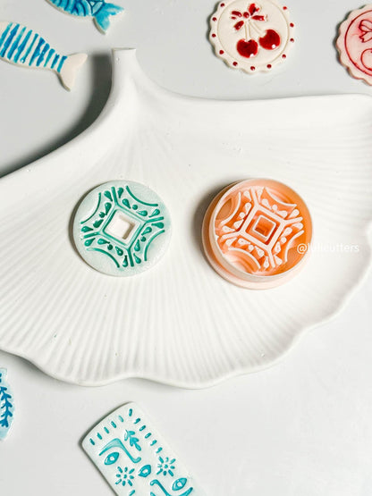Mediterranean Tile Clay Cutter: Polymer Clay Earring & Pendant Imprint