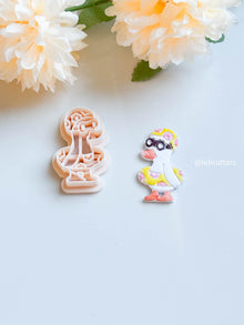 Duck Polymer Clay Cutter: Swimsuit & Float Imprint Design
