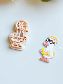 Duck Polymer Clay Cutter: Swimsuit & Float Imprint Design