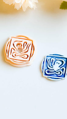 Octopus Clay Cutter Framed Sea Creature Imprint Design in (5 Size Options)
