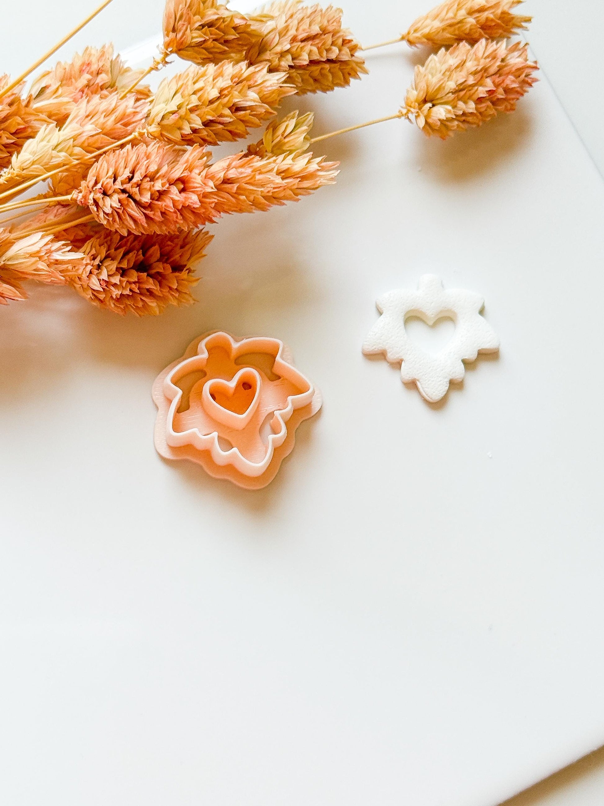 Leaf Clay Earring Cutter: Nature-Inspired Polymer Clay Tool (35mm & 40mm)