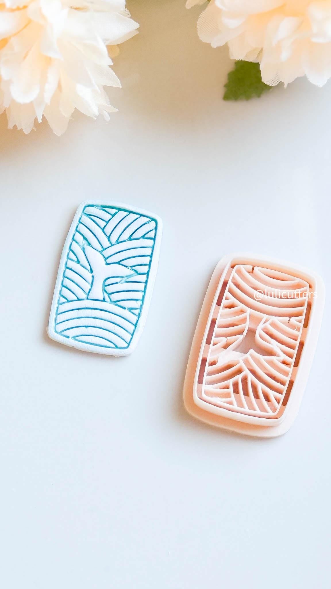 Whale Tail Wave Clay Cutter Ocean Scene Imprint Design (5 Sizes) -