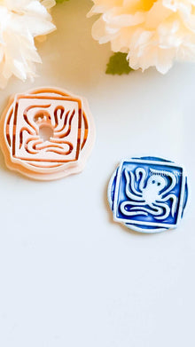 Octopus Clay Cutter Framed Sea Creature Imprint Design in (5 Size Options)