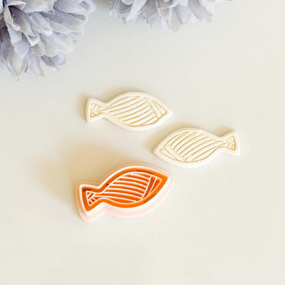 Textured Fish Polymer Clay Cutter: Coastal Jewelry Design