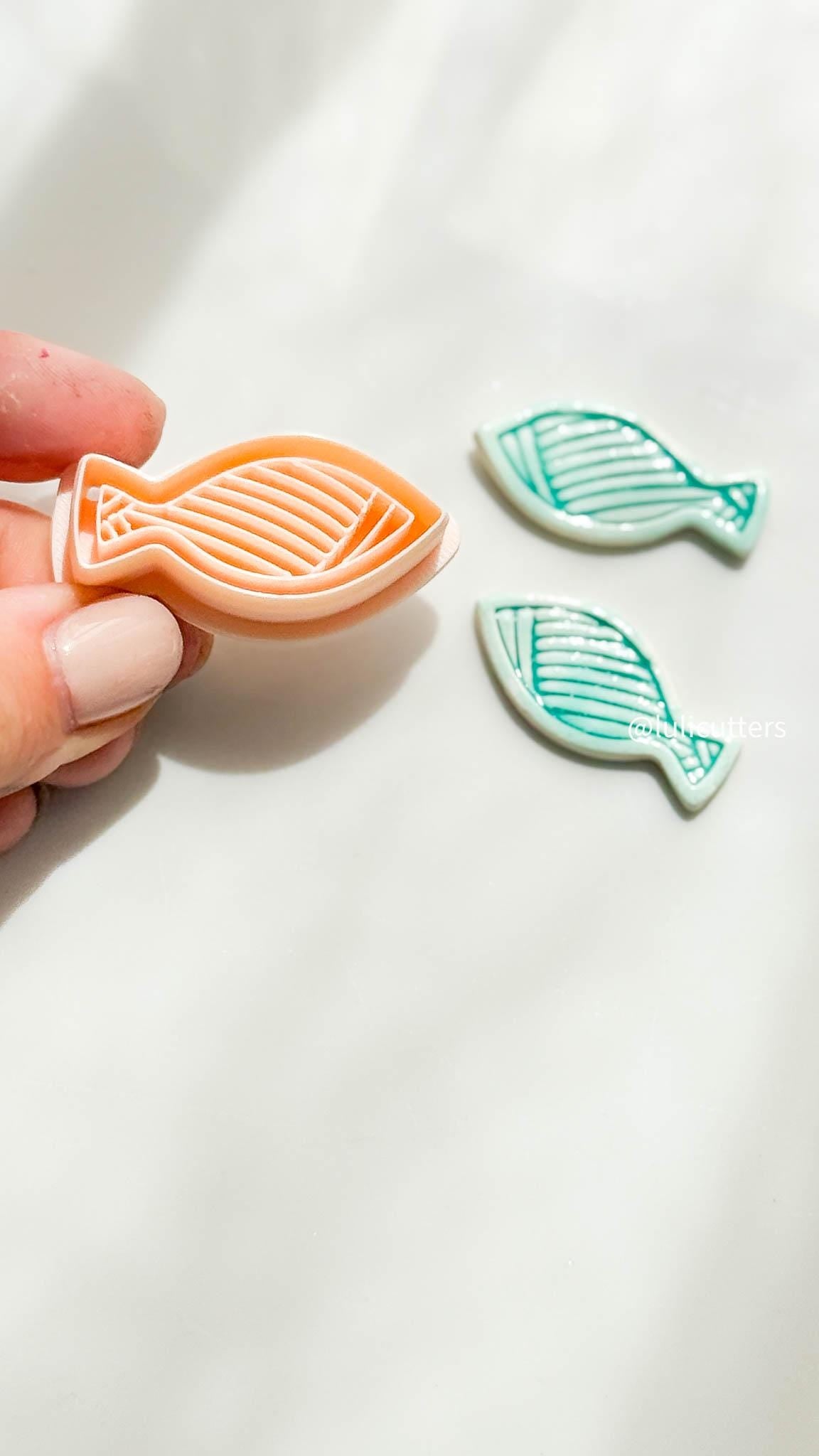 Textured Fish Polymer Clay Cutter: Coastal Jewelry Design