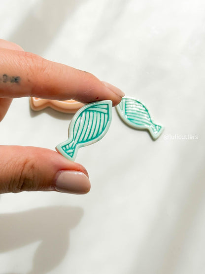 Textured Fish Polymer Clay Cutter: Coastal Jewelry Design