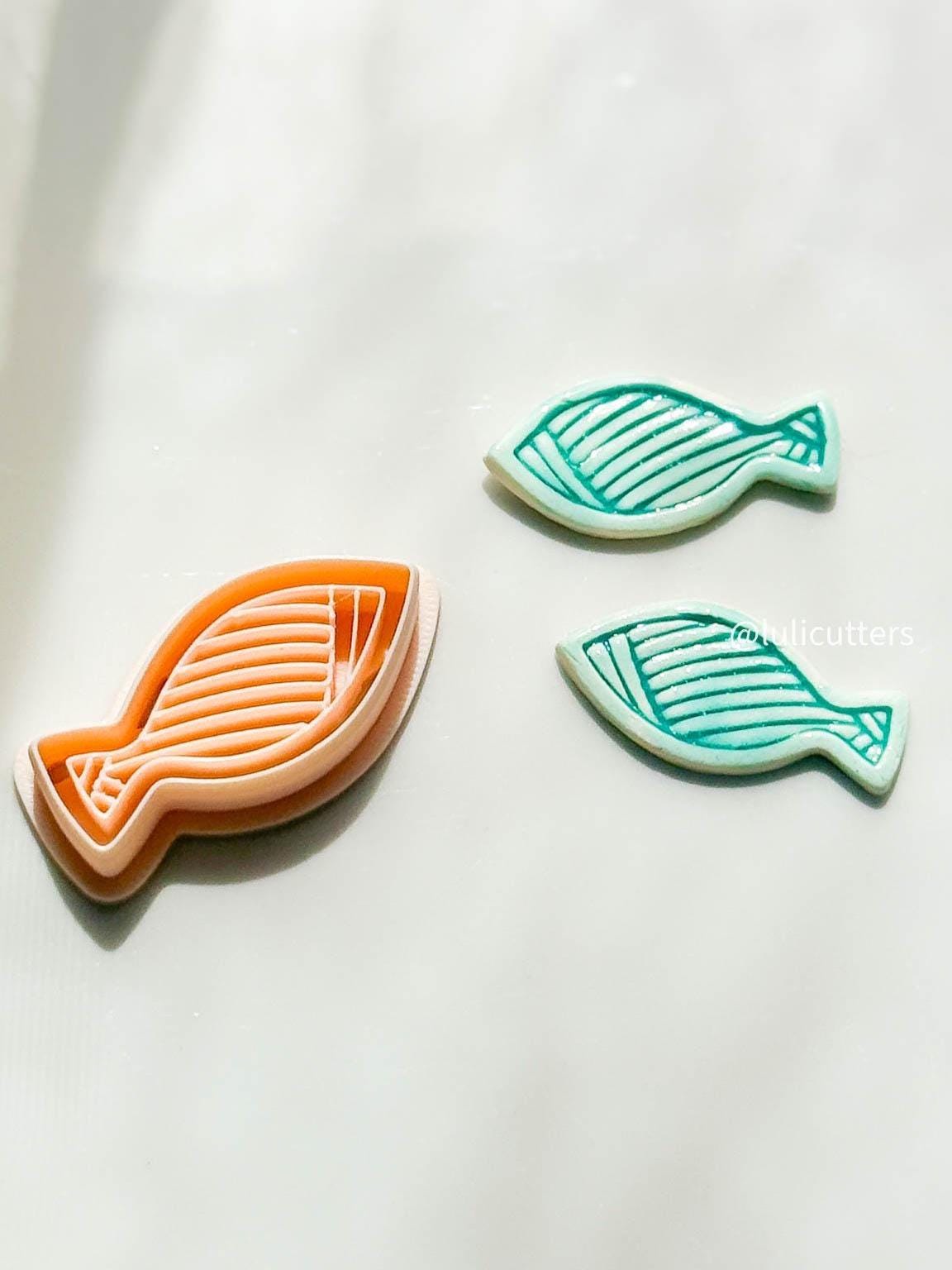 Textured Fish Polymer Clay Cutter: Coastal Jewelry Design