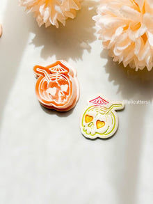 Tiki Skull Clay Cutter: Tropical Drink Polymer Clay Tool