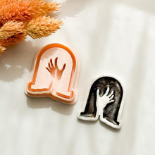 Gravestone Hand Clay Cutter: Spooky Tombstone Earrings & Charms