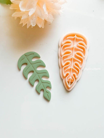Boho Leaf Clay Cutter Ribbed Tropical Leaf Design (3060 mm Options)
