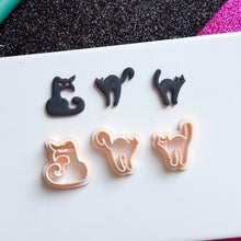 Spooky Cat Clay Cutter Set: Halloween Earring Jewelry, 20-45mm