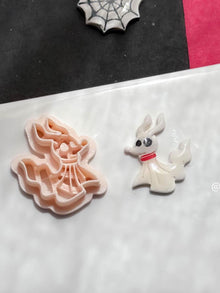 Ghost Dog Clay Cutter: Halloween Earring Making, Crisp Imprint