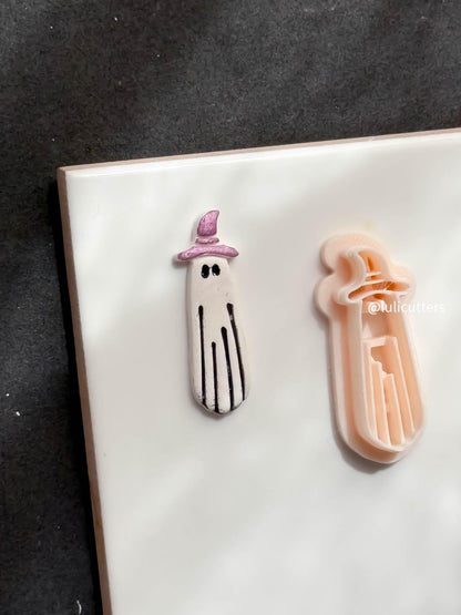 Witch Hat Ghost Clay Cutter Halloween Earring Imprint Design