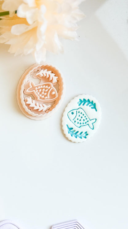 Fish Motif Polymer Clay Cutter: Ocean Style Earring Tool
