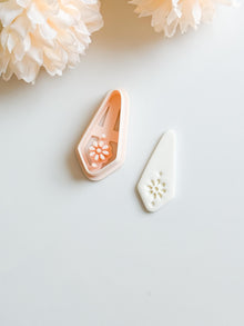 Floral Teardrop Polymer Clay Cutter: Botanical Geometric Design