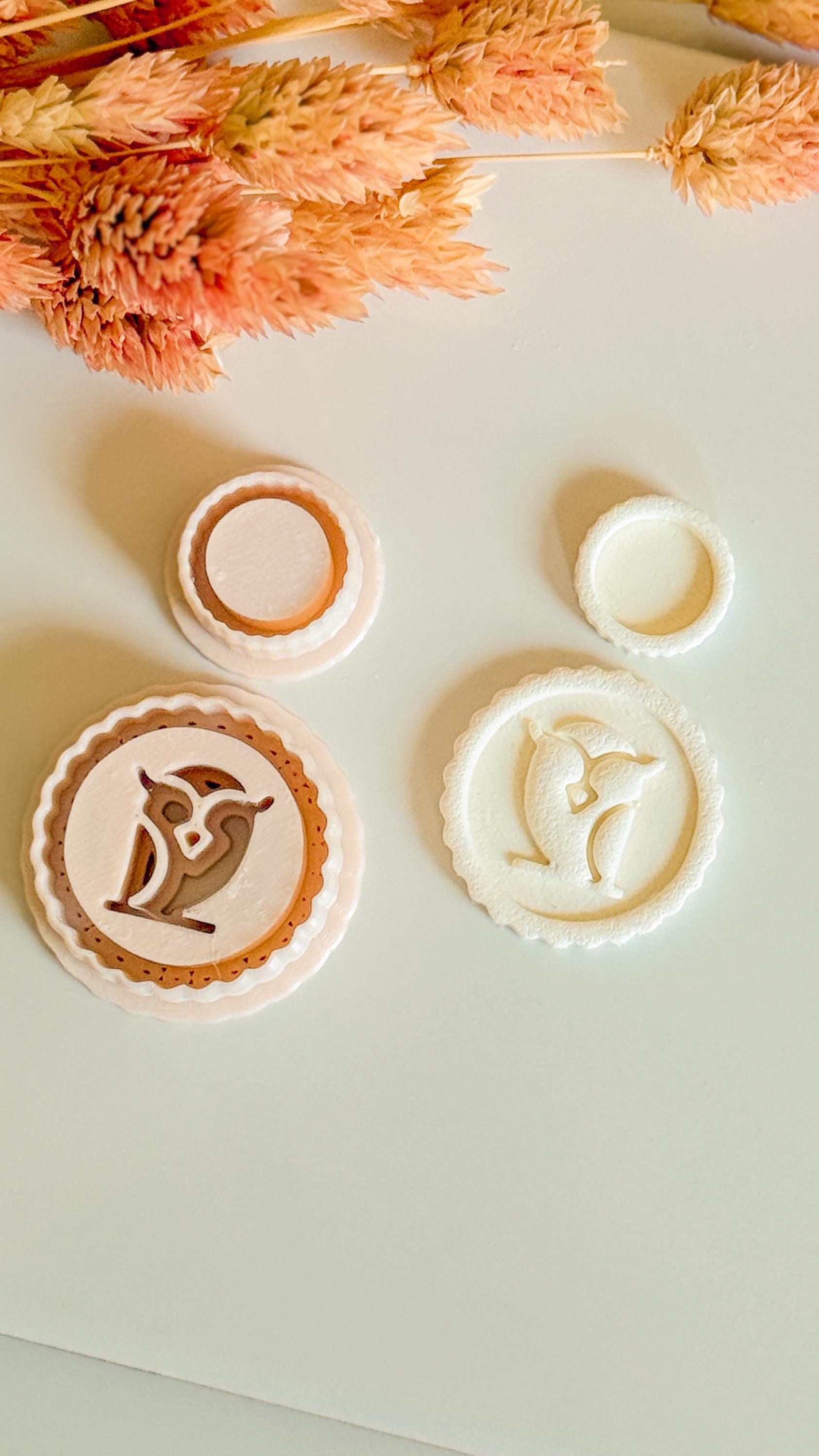 Whimsical Owl Polymer Clay Cutter Set: Woodland Jewelry Making