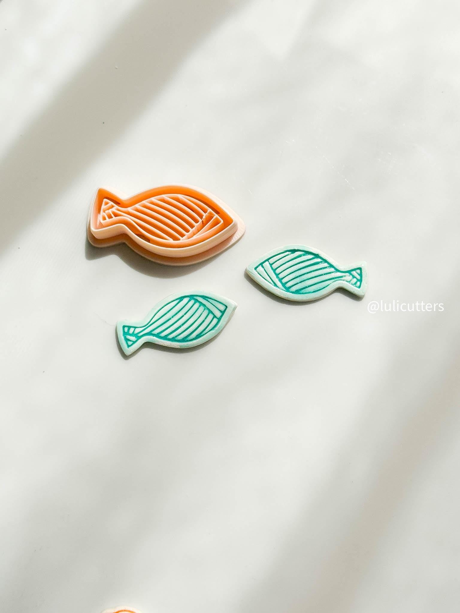Textured Fish Polymer Clay Cutter: Coastal Jewelry Design