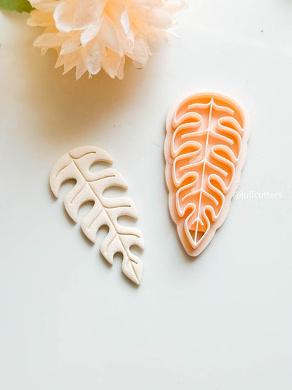 Boho Leaf Clay Cutter Ribbed Tropical Leaf Design (3060 mm Options)