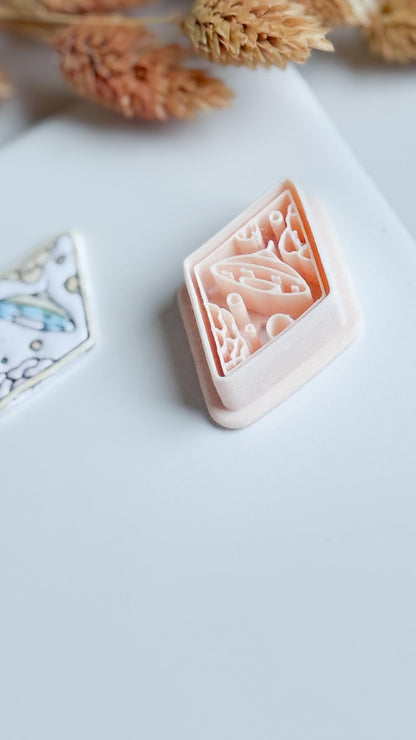 UFO Clay Cutter: Alien Spaceship Polymer Clay Mold - 35mm/40mm