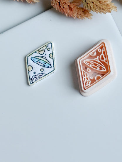 UFO Clay Cutter: Alien Spaceship Polymer Clay Mold - 35mm/40mm