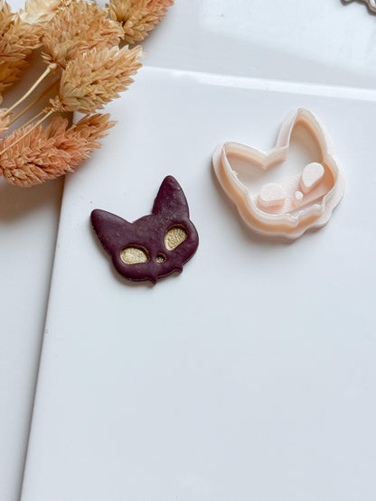 Vampire Cat Bat Polymer Clay Cutter: Halloween Earring Mold